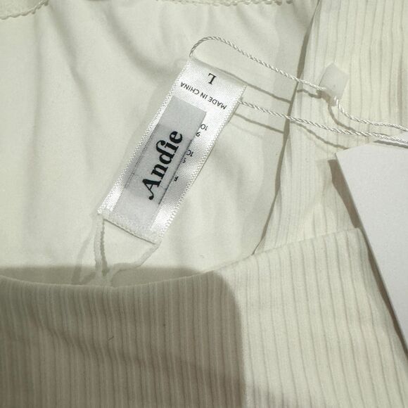 NWT* Andie Asbury Ribbed 1 Piece Swimsuit in White - Women's Large - Picture 6 of 8